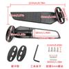 2pcs Motorcycle Rearview Mirror Adjustable Rotating Wind Wing Mirror Replacement for Ninja 250 300 H2 H4