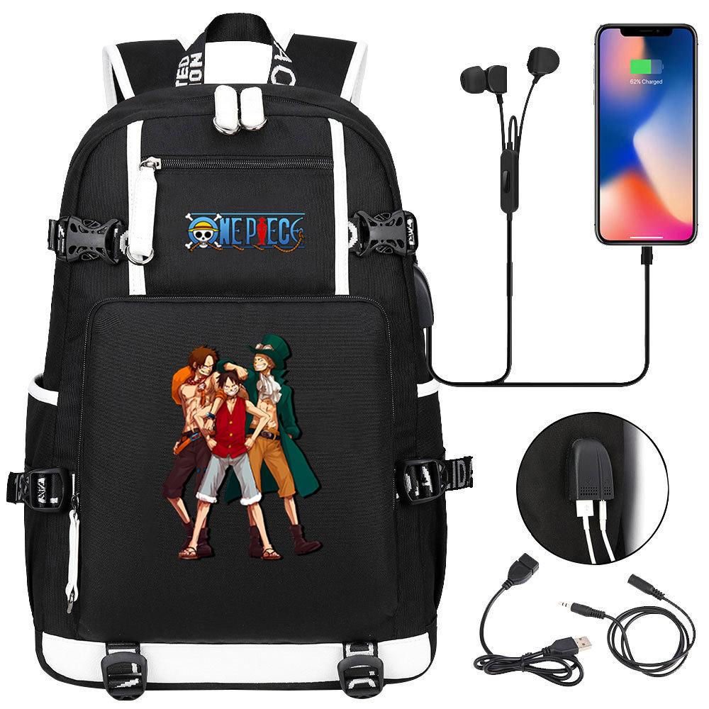 One Piece King Fashion Backpack Personalized Printing Youth Leisure Travel Cross-border Multifunctional Large Capacity Student School Bag
