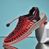  Elastic Rope Woven Sandals Breathable Flat Casual Beach Shoes