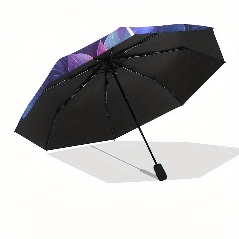 1pc Purple Lotus Mandala Artwork Umbrella with Plastic Handle,Suitable for All Seasons Home Travel Outdoor UmbrellaB1814