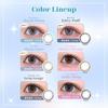 Official store Water glow colored lenses Mimi Charme One day 10 pieces Moon Latte No prescription 0.00
