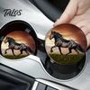 Spill-proof Car Coaster 2PCS Coasters, Easy Clean Round Cup Holder, Wear-Resistant Accessory Decorative for Desktop Home Bar Kitchen Travel