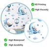 Cartoon Bear Moon Hot Air Balloon Wall Sticker Self Adhesive Decal for Kids Room Living Room Bedroom Home Decoration