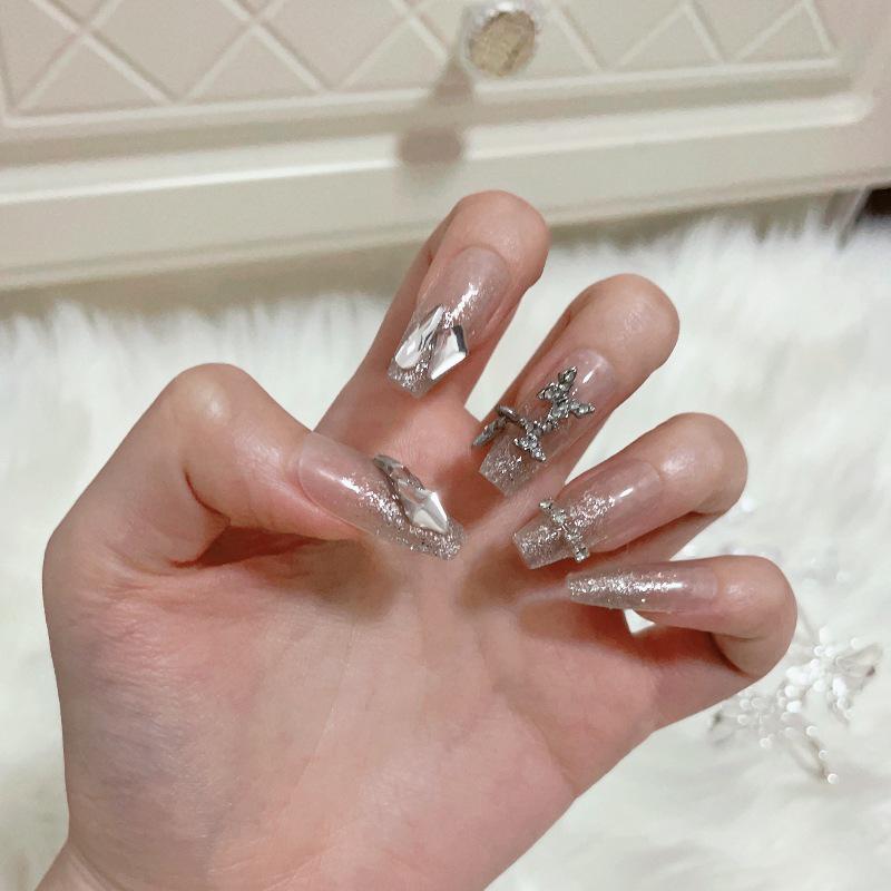 Luxurious Handmade Translucent Nail Tips for Autumn/Winter – Soft Texture, High-Class Feel