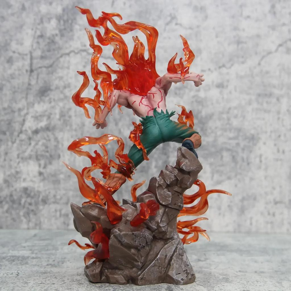 Naruto Might Guy Figur Zehn Jahre Shinobi Anime Actionfigur Mit Licht Unsterbliches Sitzendes Modell Sammlungsspielzeug Geschenk Pvc