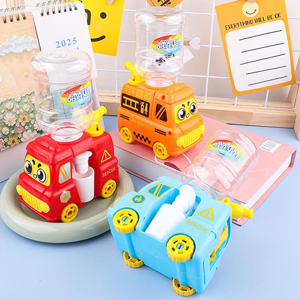 Children Fire Engine Water Dispenser Toy For Boys Girls Play House Kitchen Fun Toys Simulation Water Dispenser Press Out Water