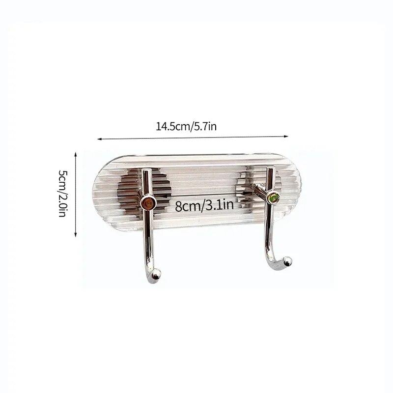 Luxury Bathroom Hooks Gold Silver No Drilling Wall Hanging Hook Self-adhesive Towel Bag Holders Clothes Punch-free Hanger