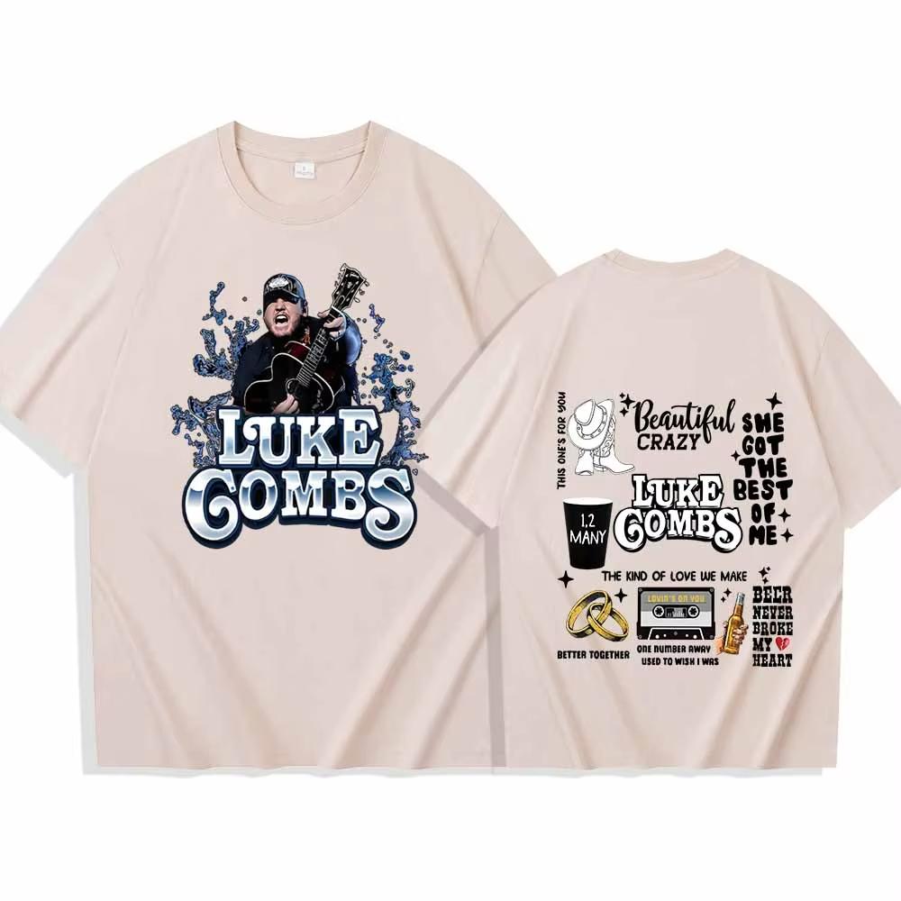 Luke Combs 2025 T-shirt Man Women Harajuku O-neck Summer Casual Shirt