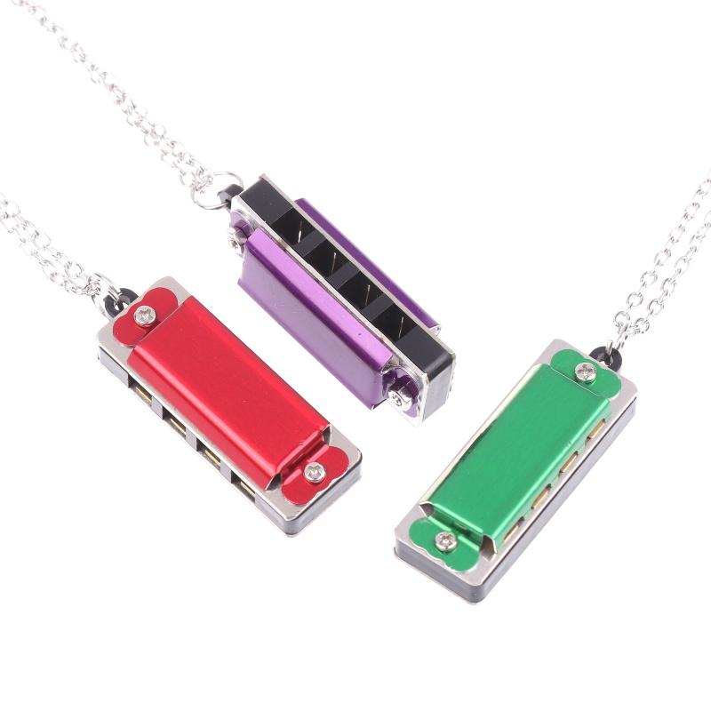 4-Hole 8-Tone Mini Necklace Harmonica Musical Instrument Toys For Kids Children'S Elementary School Entrance Music Toy Gift