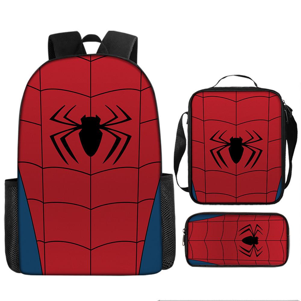 Spider-Man Cartoon Backpack Parallel World Student Cartoon Backpack Children'S School Bag Pencil Case