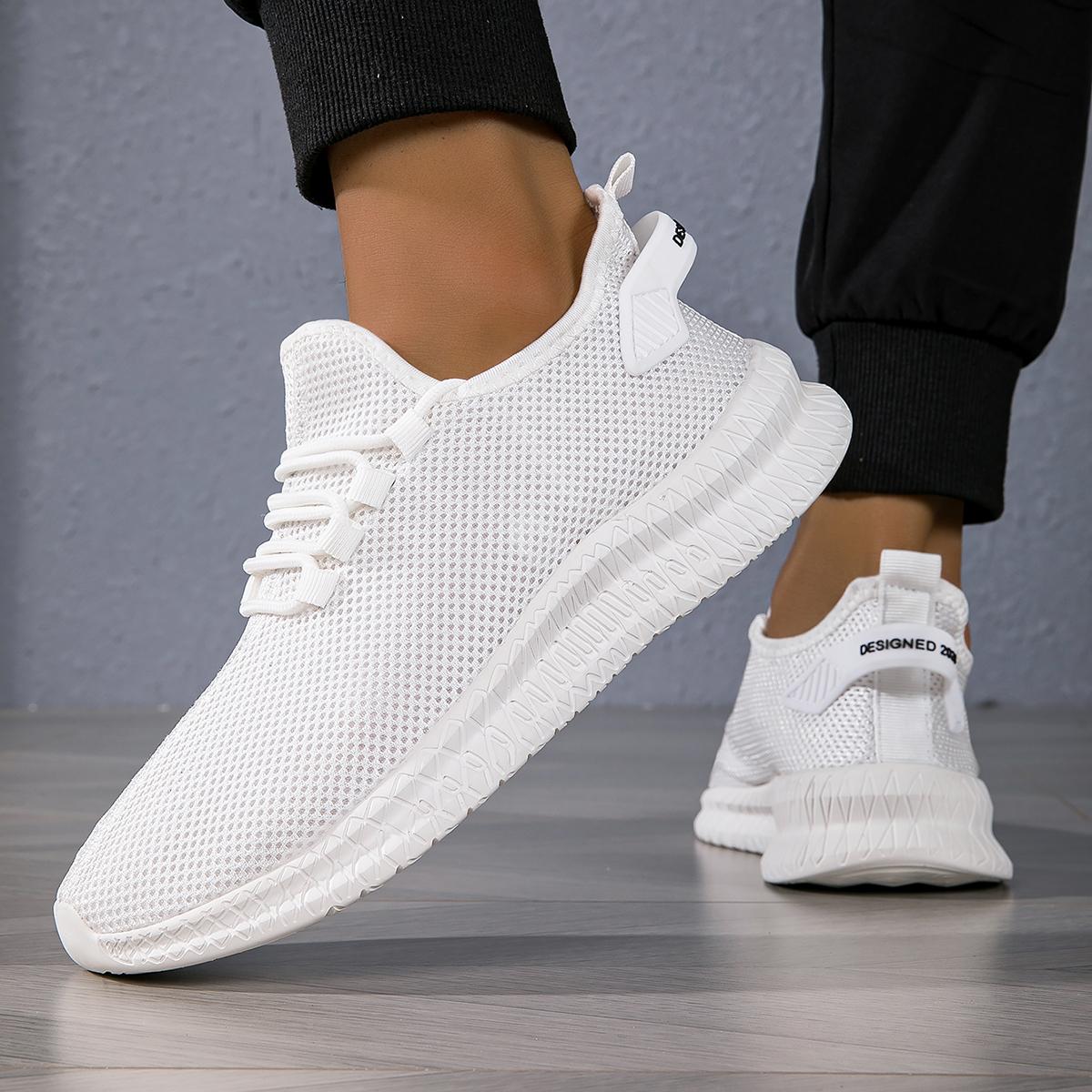 

Fashion New Summer Casual Original Men s Sneakers Soft Sole Mesh Jogging Lightweight Men s Breathable Vulcanized Shoes Tenis Masculino 46 белый