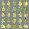 50 Pear Stickers - Cartoon Fruit, Cute & Waterproof for DIY Decoration, Notebooks, Phone Cases & Planners