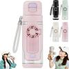 2026 New 2-in-1 Water Bottle, Built-in Fan, 690ML Dual Drinking Water Bottle with Fan, Mini Handheld Fan, Three Wind Speeds (Pink, 1 Piece)