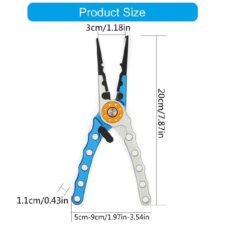 Fashion Fishing Pliers Multiple Tool Design for Anglers Cutting Line & Hook Removal Outdoor Tool, Without Lock Mechanism