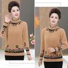 Women's Fleece Sweater Autumn Winter Thick and Warm Printed Plus-Size Sweater Loose Stretch Knit Pullover Top