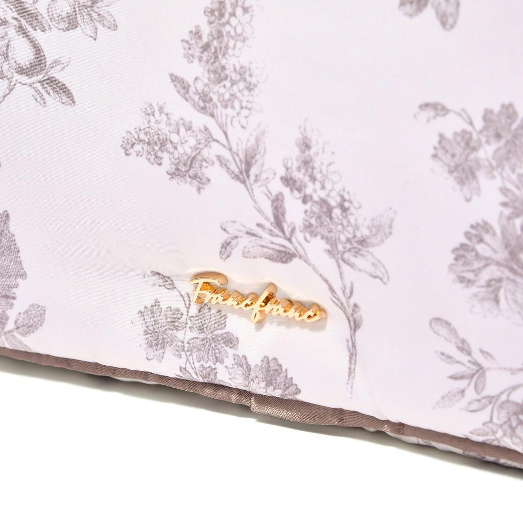 Francfranc Classic Flower Hanging Pouch, Large, Light Pink, Water-Repellent, Travel