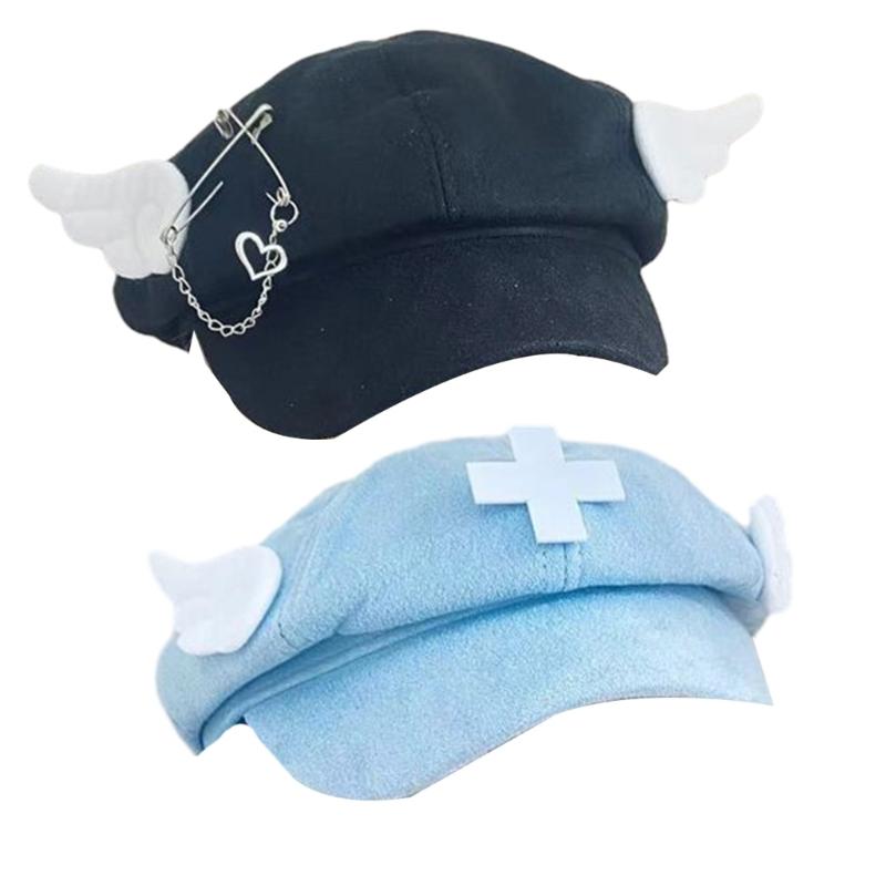 Girls Painter Hat Short Brim Hat French Beret for Dating Photography Subculture Y2K Headwear Painter Hat