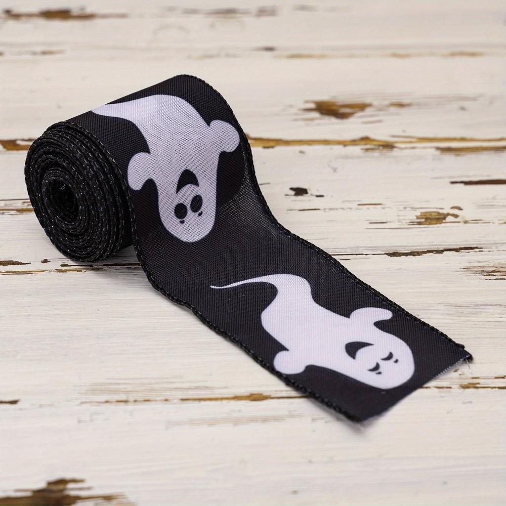 

Украшение Креативные Хэллоуинские Ленты в Горошек с Принтом Паука и Летучей Мыши для Упаковки Подарков Halloween Ribbon A