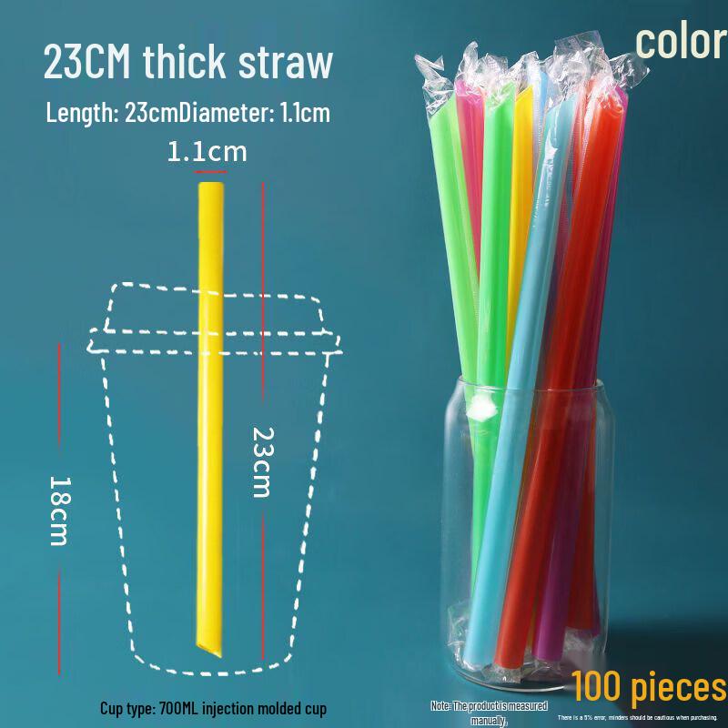 Disposable Hardened Thick Bubble Tea Straws