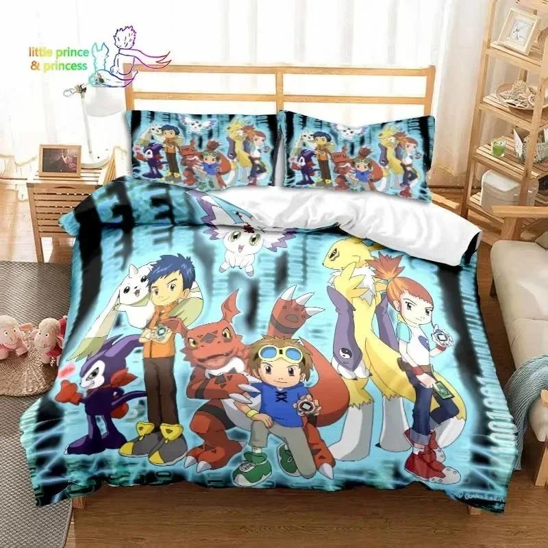 Digimon Anime Bed Linen Collection Single Size Size Single Size Full Queen Size King Size Size Bed Collection Adult Kid Bedroom Adventure Monster