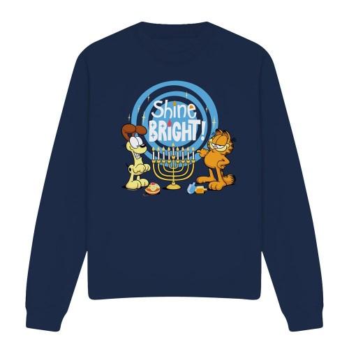 Garfield Unisex Adult Shine Bright For Hanukkah Odie Sweatshirt