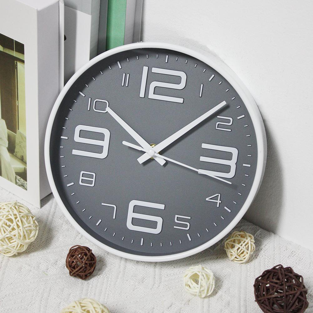 8 Zoll einfache, modische Wanduhr, leise, schön, dreidimensional, geeignet für Arbeitszimmer, Wohnzimmer, Schlafzimmer, um Freunde zu schicken