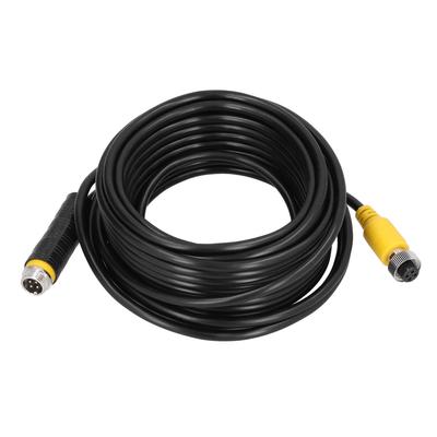 32,8ft 4-pins Videoverlengingskabel met Waterdichte Afscherming voor CCTV Achteruitrijcamera Vrachtwagen Trailer Aanhanger Bus
