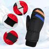 Waterproof Ski Mittens For Kids Skiing, Black