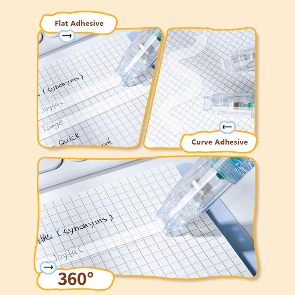 Pen Shape Glue Tape Rotary Type Dispensing Adhesive New Double-sided Adhesive Tape  School Office