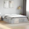 VidaXL Bed Frames Concrete Grey 150x200 Cm Engineered Wood, Bedroom Furniture, Slatted Base, Panel Bed, Bed, Bed 3281010