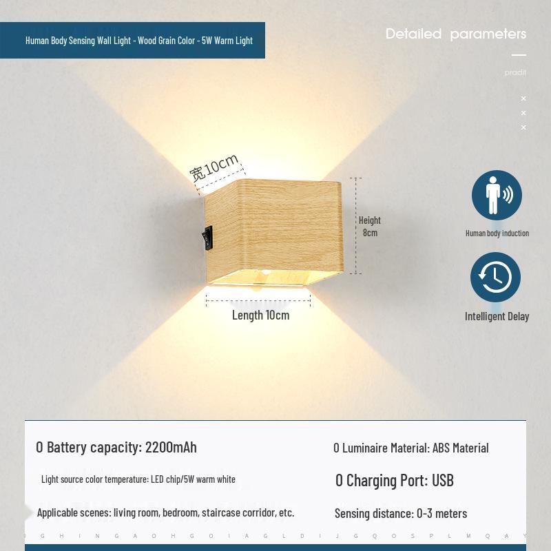 

Induction Night Light: Wireless Wall Lamp for Bedroom, Hallway, Corridor, or Aisle