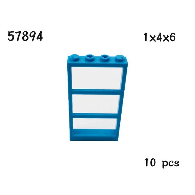 MOC Parts House Block 1x4x6 Door Frame Smart Windows 10 Pack 60596 60616 60803 57894 60623 60621 92589