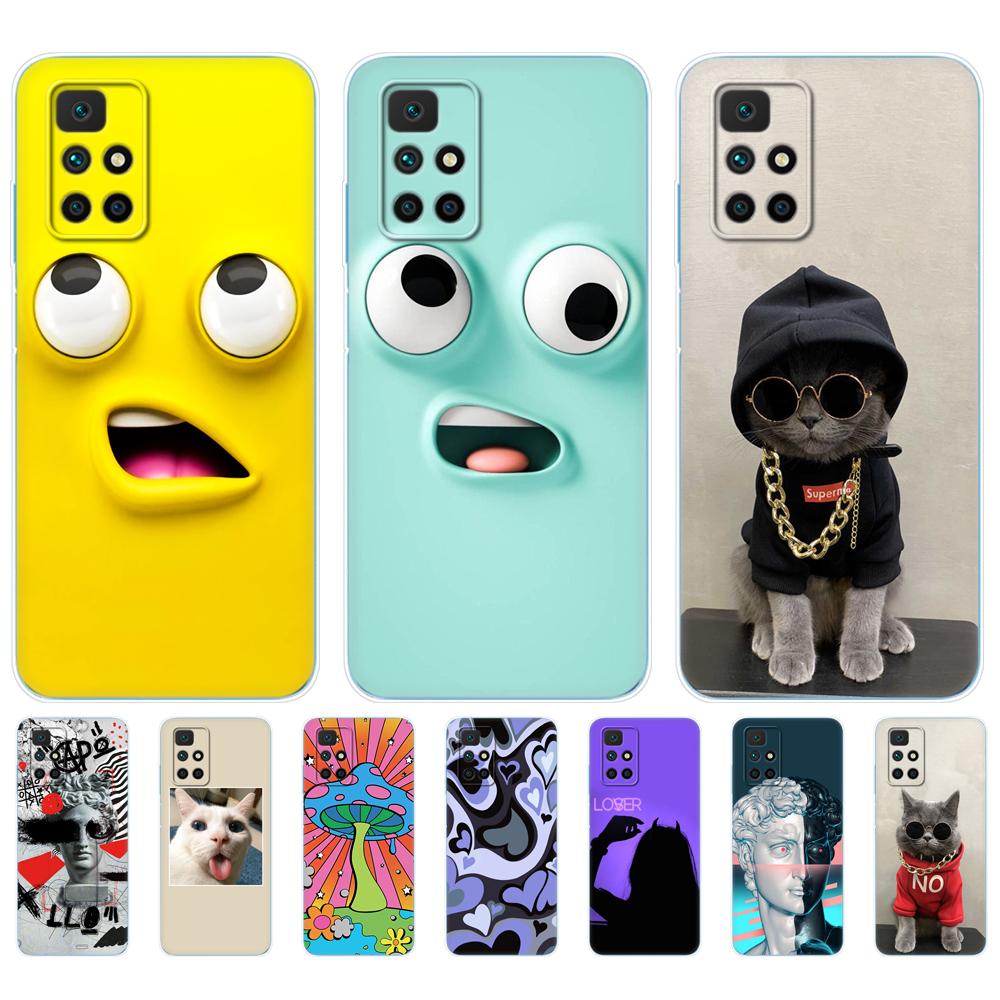 Dla etui Redmi 10 silikonowa tylna okładka etui na telefon dla xiaomi Redmi 10 2022 2021 miękkie etui 6.5 cala Redmi10 globalne etui typu bumper z tpu
