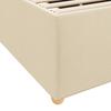 Bed Frame with Mattress Cream 90 x 190 cm Fabric