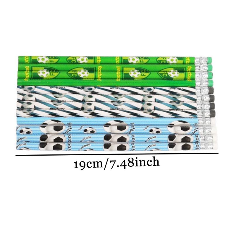 WTEMPO Sporty Pencils with Erasers Birthday/Football Party Favors Ball Games Events Commemorative Pencils School Classroom Exchange Prizes Gifts