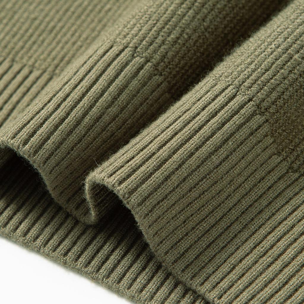 Men's Ribbed Knit Half-Zip Sweatshirt
