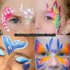 8Pcs Hollowed Body Art Stencils Multiple Pattern Face Paint Templates DIY Makeup Tools  Cosplay