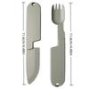 Conjunto de Utensílios para Camping, Conjunto de Utensílios Kopak, Conjunto de Utensílios para Camping 2 em 1, Garfo e Colher de Bolso Destacáveis para Selva