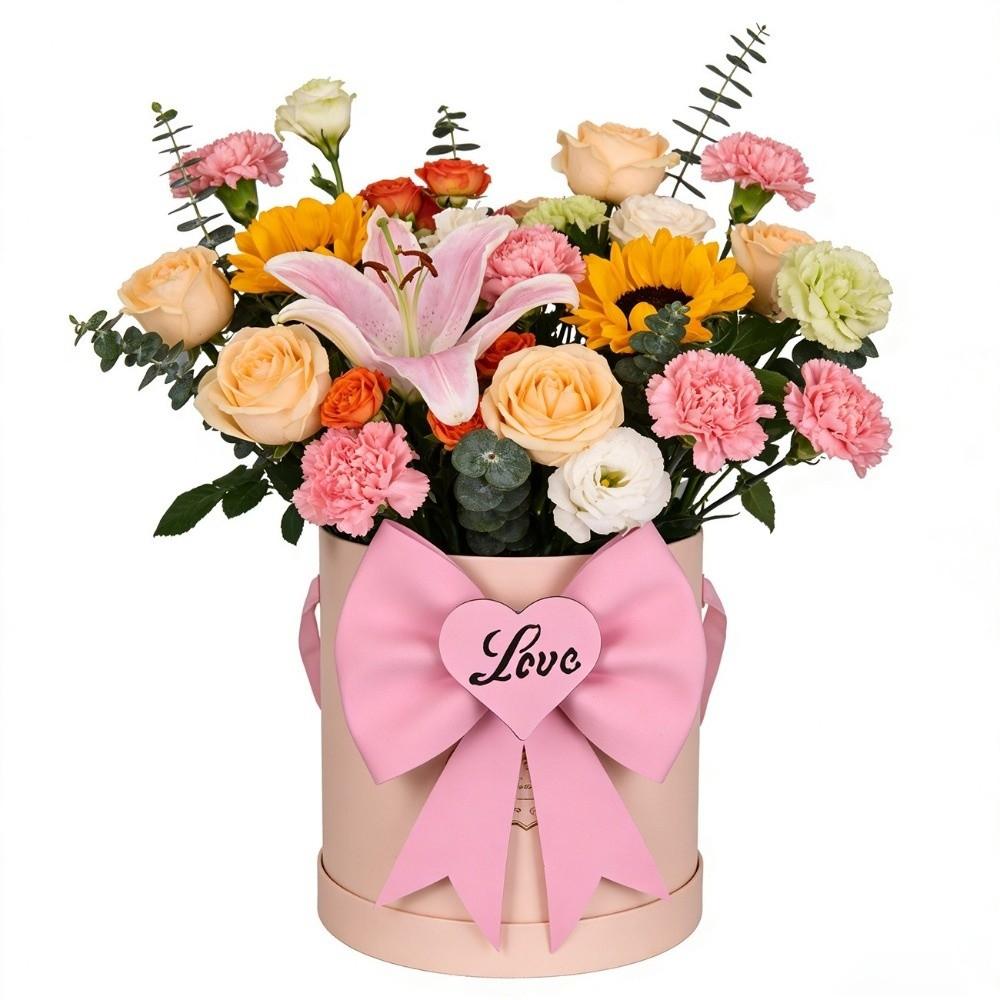 5 Pieces Romantic LOVE Bow Decoration EVA Solid Color Big Bow Hugging Bucket Handmade Bouquet Gift Decoration Mother's Day