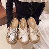 High-value Thick-soled Bag Head and Half Slippers 2025 Summer New Versatile Skirt French Soft-soled Beach Cool Women's Shoes