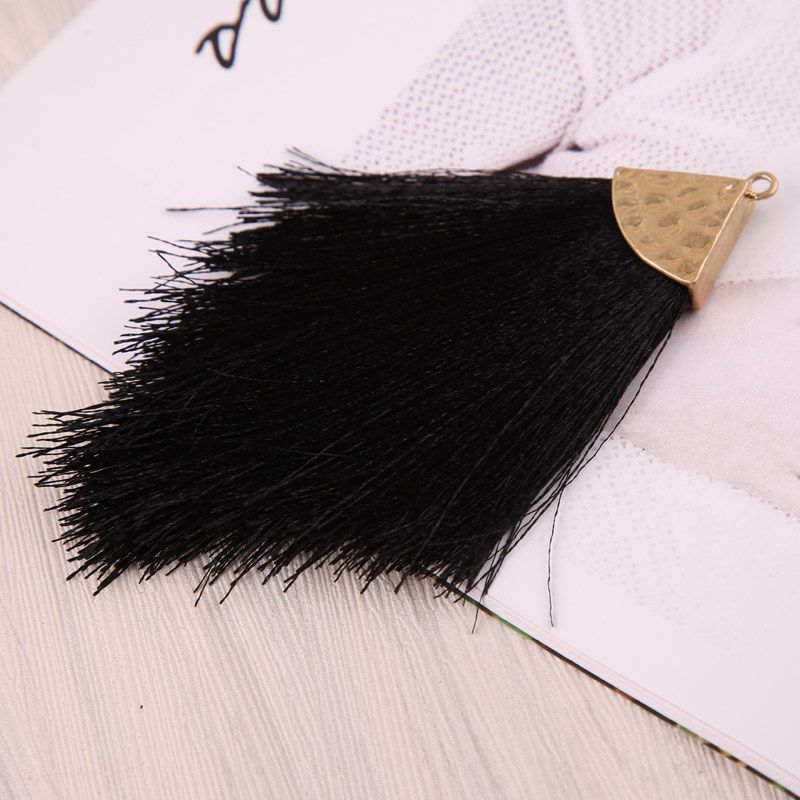 DIY Jewelry Accessories European and American Fashion Alloy Triangle Hat Tassel Tassel Earrings Pendant Bohemian Style Pendant