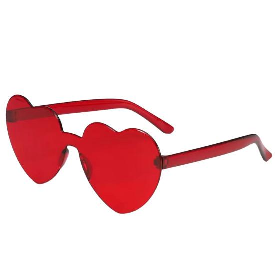 Lady Sunglasses Eye Protection Solid Color Cute Heart Shape Transparent Outdoor Sunglasses for Travel