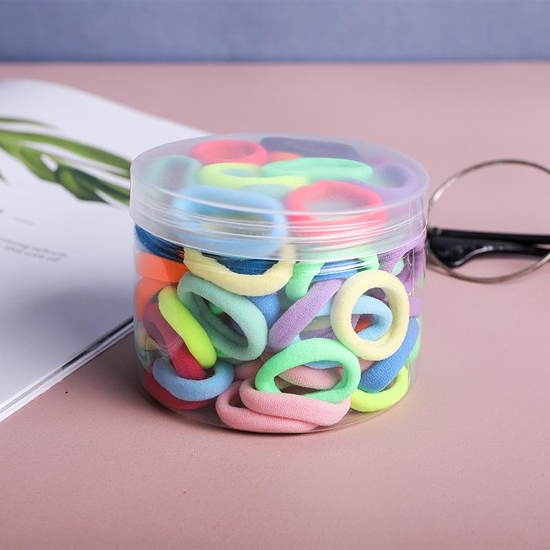 2.5cm Children's No-Damage Hair Ties, Seamless Scrunchies, Baby Headbands, Rubber Bands - Pack of 50