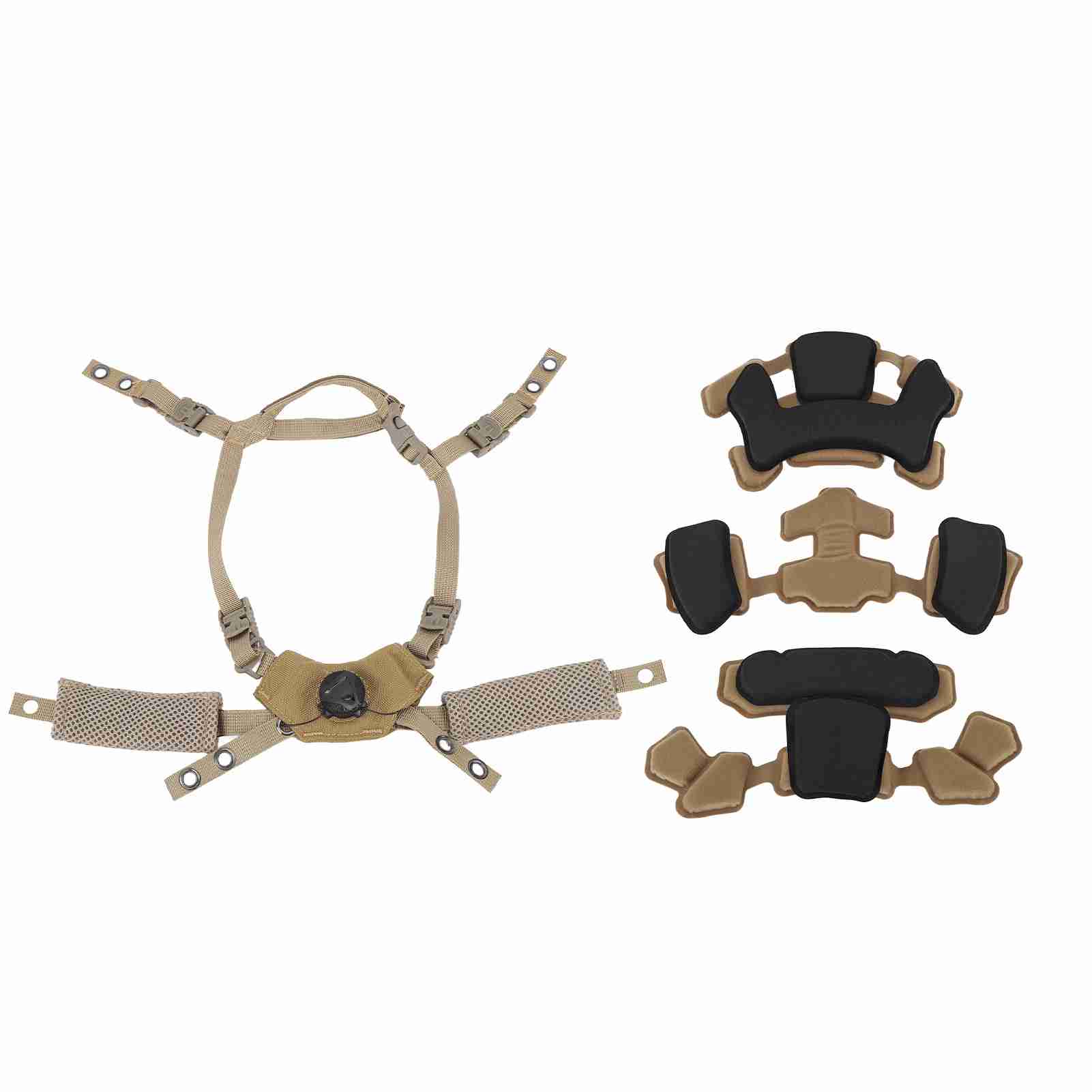 

Helmet Dial Suspension System Chin Strap Helmet Padding Kit for Fast for MICH for Wendy Helmet Mud Spongeand Suspension
