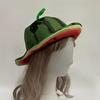 1Pcs Watermelon Shaped Novelty Hat Realistic Fruit Pattern Breathable Sun Hat for Teens Outdoor Beach Cosplay
