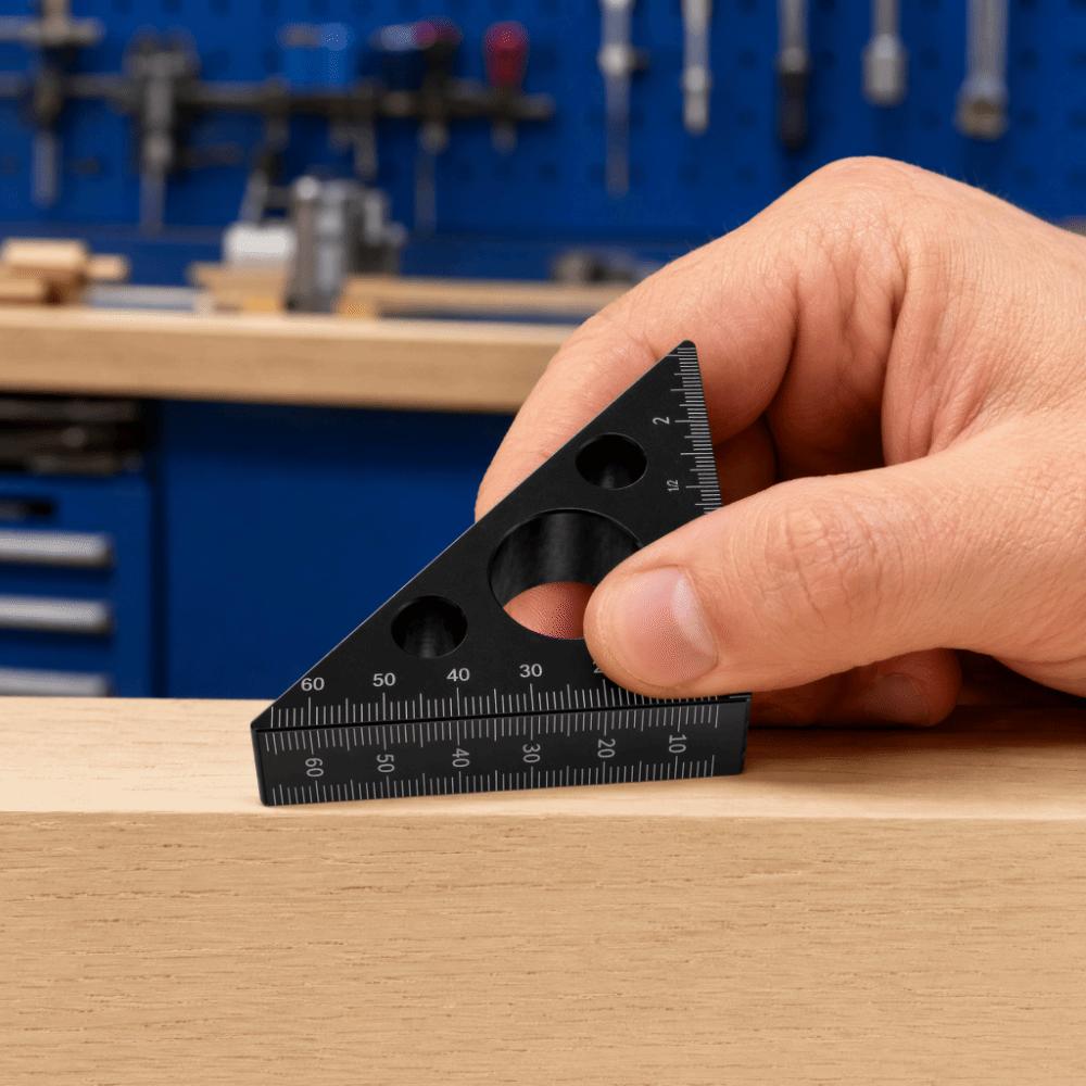 High Precision Measuring Tool Aluminum Alloy Layout Measuring Tool Triangle Ruler  For Woodworking