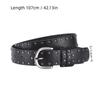 New Hip-Hop Rivet Belt Women Punk Style Pu Leather White Black Retro Belt Strap Waistband Fashion Y2K Jeans Belt Accessories