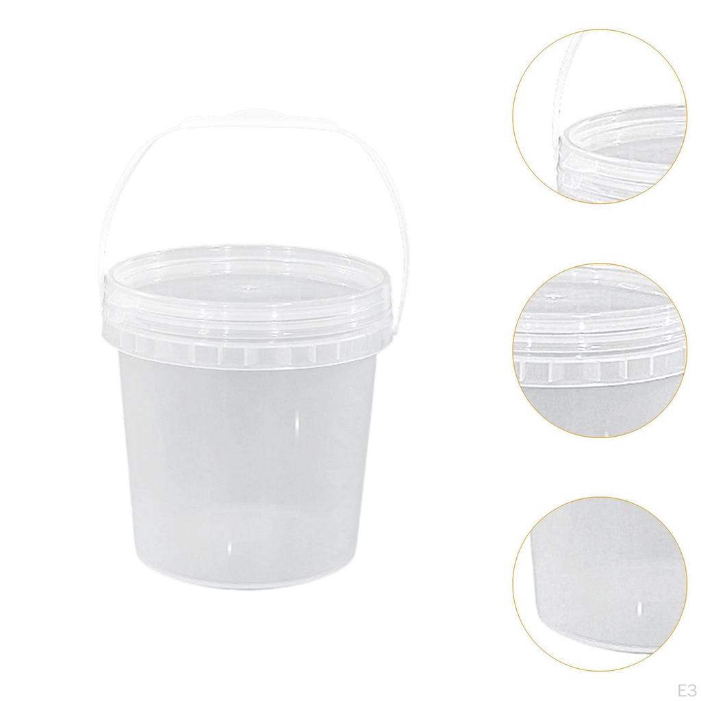 Paint Can Food Storage Container 5L Multipurpose Easy to Clean Bucket with Lid and Handle for