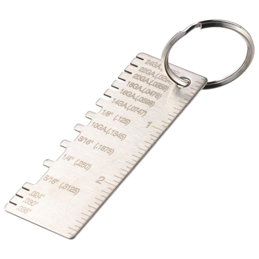 

Stainless Steel Plated Thickness Gauge Portable Size Inspection Tool Metalworking