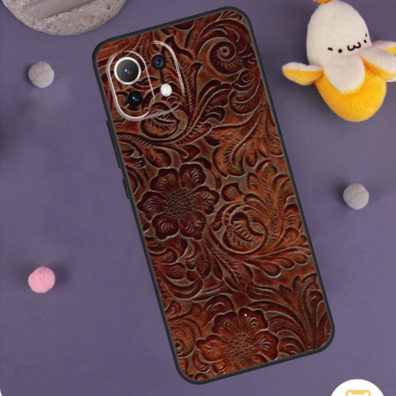 

Коричневый Чехол с тиснением под кожу для Xiaomi 15 14 Ultra 13T 14T 15T 17 Pro Max POCO F8 Ultra F5 F6 F7 X5 X6 X7 Pro POCO X6 Pro